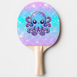 Raquette De Ping Pong Pieuvre bleue mignonne