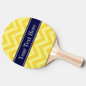 Raquette De Ping Pong Pineapple Lt Yellow LG Chevron Navy Nom monogram (Côté)