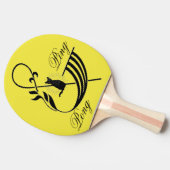 Raquette De Ping Pong Ping Jaune Fun et Pong Paddle (Côté)