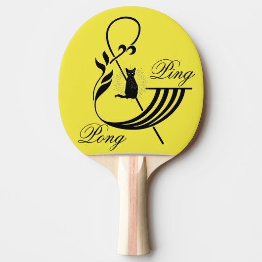 Raquette De Ping Pong Ping Jaune Fun et Pong Paddle (Devant)