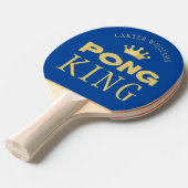 Raquette De Ping Pong PING PONG KING Nom Editable Blue Gold 2 côtés (Devant Angle)