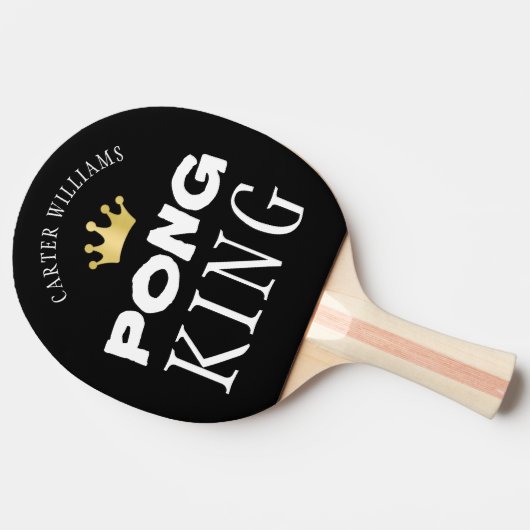 Raquette De Ping Pong PING PONG KING Personnalisé modifiable noir (Côté)