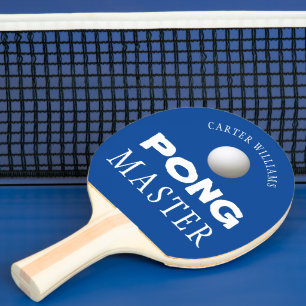 Raquette De Ping Pong PING PONG MASTER Personnalisé Editable Blue