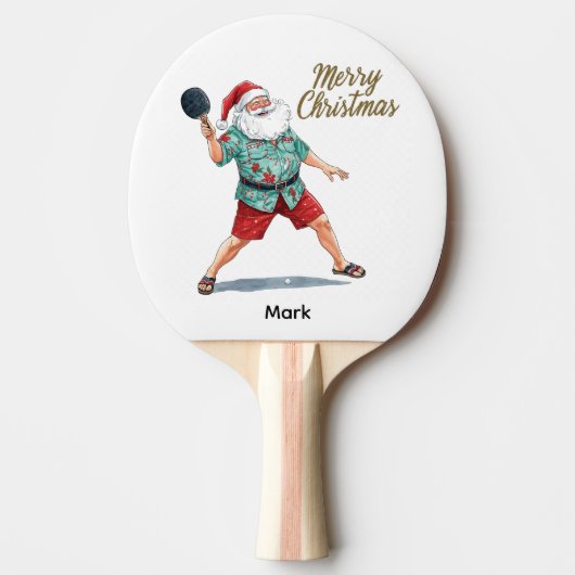 Raquette De Ping Pong Ping Pong  Merry Christmas with Santa Claus Ping P (Devant)