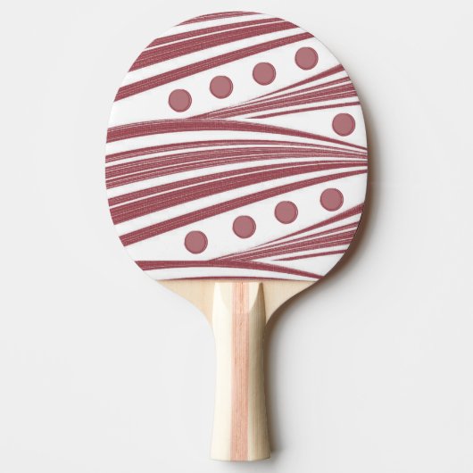 Raquette De Ping Pong Ping Pong Paddle Abstrait Burgundy & White Stripe (Devant)