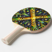 Raquette De Ping Pong Ping pong paddle aux couleurs jamaïcaines (Devant Angle)
