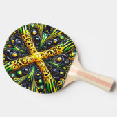 Raquette De Ping Pong Ping pong paddle aux couleurs jamaïcaines (Côté)
