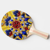 Raquette De Ping Pong Ping pong paddle avec des couleurs roumaines (Côté)