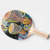 Raquette De Ping Pong Ping Pong Paddle Avec Djembe Drums (Côté)