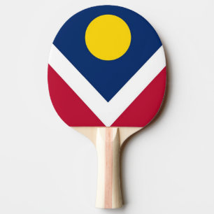 Raquette De Ping Pong Ping pong paddle avec Drapeau de Denver City, USA