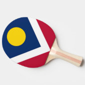 Raquette De Ping Pong Ping pong paddle avec Drapeau de Denver City, USA (Côté)