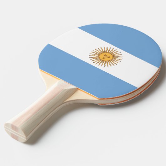 Raquette De Ping Pong Ping pong paddle avec Drapeau de l'Argentine (Devant Angle)