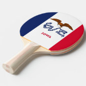 Raquette De Ping Pong Ping pong paddle avec Drapeau de l'Iowa, USA (Devant Angle)