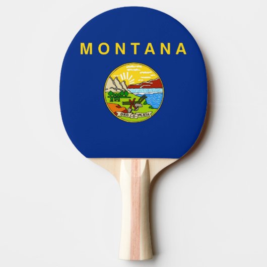 Raquette De Ping Pong Ping pong paddle avec Drapeau de Montana, USA (Dos)