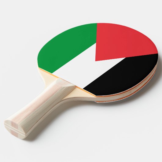 Raquette De Ping Pong Ping pong paddle avec Drapeau de Palestine (Devant Angle)