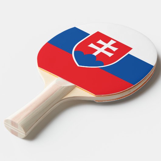 Raquette De Ping Pong Ping pong paddle avec Drapeau de Slovaquie (Devant Angle)