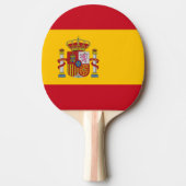 Raquette De Ping Pong Ping pong paddle avec drapeau d'Espagne (Devant)