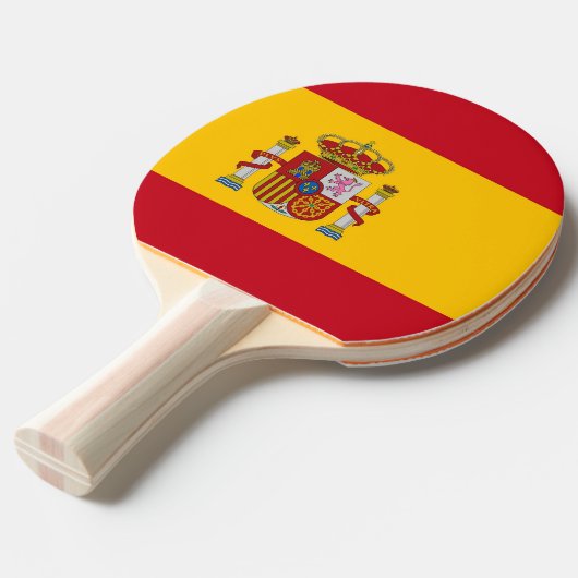 Raquette De Ping Pong Ping pong paddle avec drapeau d'Espagne (Devant Angle)