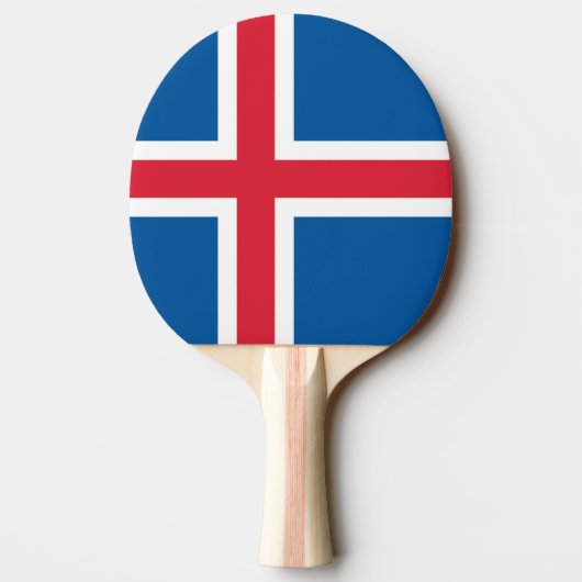 Raquette De Ping Pong Ping pong paddle avec Drapeau d'Islande (Dos)