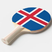 Raquette De Ping Pong Ping pong paddle avec Drapeau d'Islande (Devant Angle)
