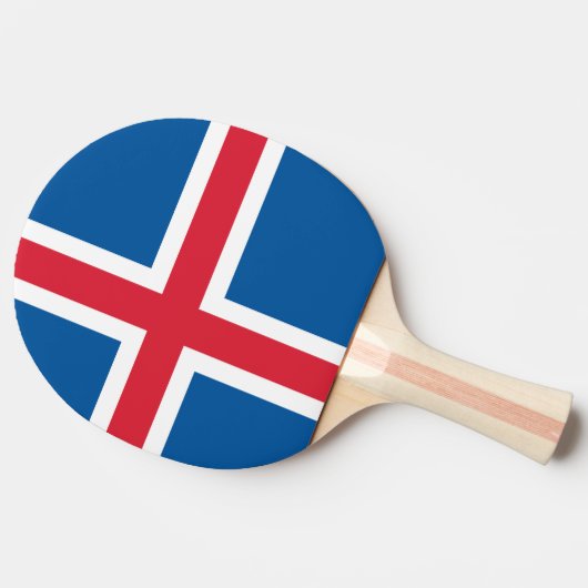 Raquette De Ping Pong Ping pong paddle avec Drapeau d'Islande (Côté)