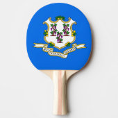 Raquette De Ping Pong Ping pong paddle avec Drapeau du Connecticut, USA (Devant)