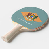 Raquette De Ping Pong Ping pong paddle avec Drapeau du Delaware, USA (Devant Angle)