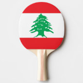 Raquette De Ping Pong Ping pong paddle avec Drapeau du Liban (Devant)