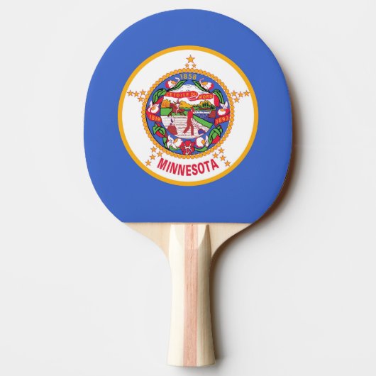 Raquette De Ping Pong Ping pong paddle avec Drapeau du Minnesota, USA (Dos)