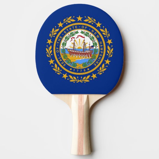 Raquette De Ping Pong Ping pong paddle avec Drapeau du New Hampshire, US (Dos)