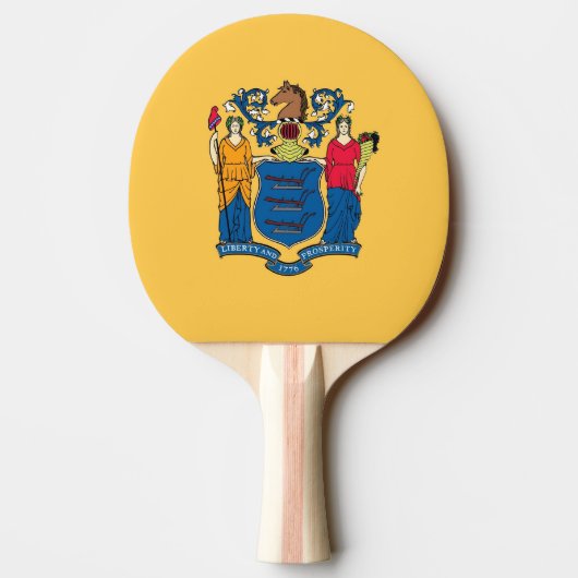 Raquette De Ping Pong Ping pong paddle avec Drapeau du New Jersey, USA (Dos)
