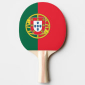 Raquette De Ping Pong Ping pong paddle avec Drapeau du Portugal (Dos)