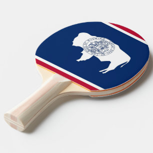 Raquette De Ping Pong Ping pong paddle avec Drapeau du Wyoming, USA