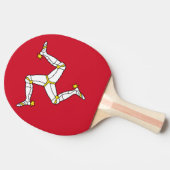 Raquette De Ping Pong Ping pong paddle avec le drapeau de l'île de Man (Côté)