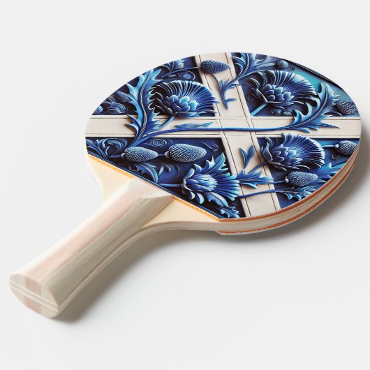 Raquette De Ping Pong Ping pong paddle avec Scottish Thistles (Devant Angle)