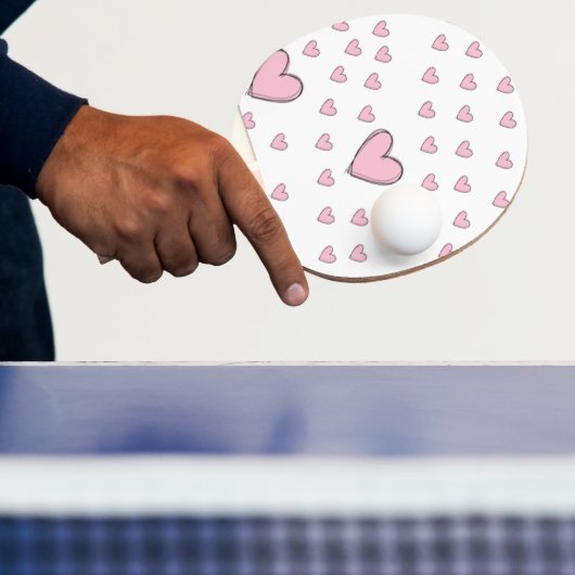 Raquette De Ping Pong Ping Pong Paddle Coeurs roses (Insitu)