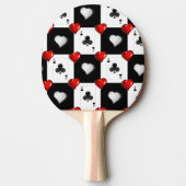 Raquette De Ping Pong Ping Pong Paddle Coeurs rouges (Devant)