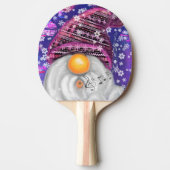 Raquette De Ping Pong Ping Pong Paddle De Noël Gnome En Casquette Violet (Devant)