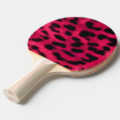Raquette De Ping Pong Ping Pong Paddle/Empreinte de léopard rose chaud (Devant Angle)