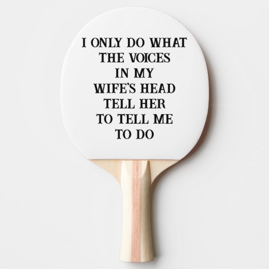 Raquette De Ping Pong Ping Pong Paddle Husband Wife's Joke (Devant)