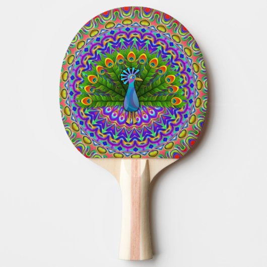 Raquette De Ping Pong Ping Pong Paddle Peacock (Devant)