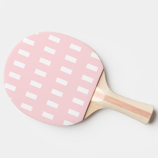 Raquette De Ping Pong Ping Pong Paddle Pink & White Stripe Square (Côté)