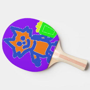 Raquette De Ping Pong Ping Pong Paddle Popcorn Style Anime