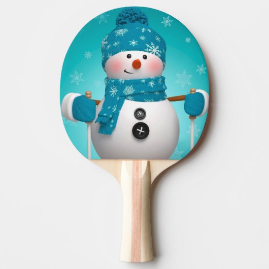 Raquette De Ping Pong Ping Pong Paddle/Snowman (Devant)