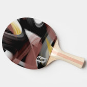 Raquette De Ping Pong Ping Pong Paddle Tendance Art Abstrait Black Powde (Côté)
