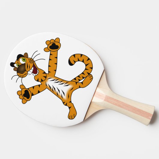 Raquette De Ping Pong Ping Pong Paddle. Tigre. (Côté)
