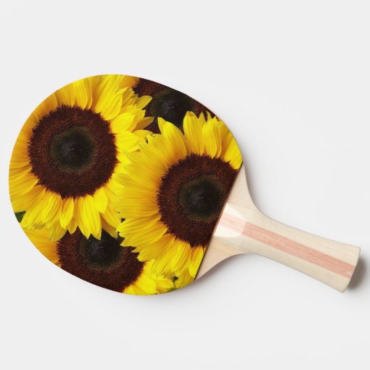 Raquette De Ping Pong Ping Pong Paddle Tournesol Fleurs florales Nature (Côté)