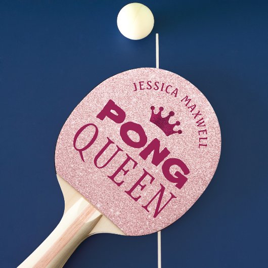 Raquette De Ping Pong PING PONG QUEEN Parties scintillant rose personnal
