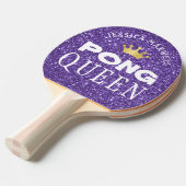 Raquette De Ping Pong PING PONG QUEEN Parties scintillant violet personn (Devant Angle)