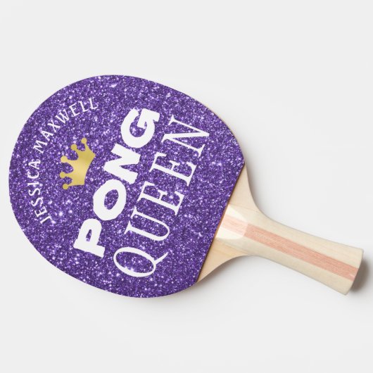 Raquette De Ping Pong PING PONG QUEEN Parties scintillant violet personn (Côté)